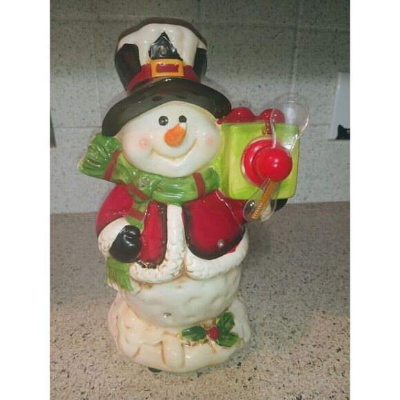 Christmas Light Up Musical LED Ornament Battery -  Snowman - Picture 3 of 10